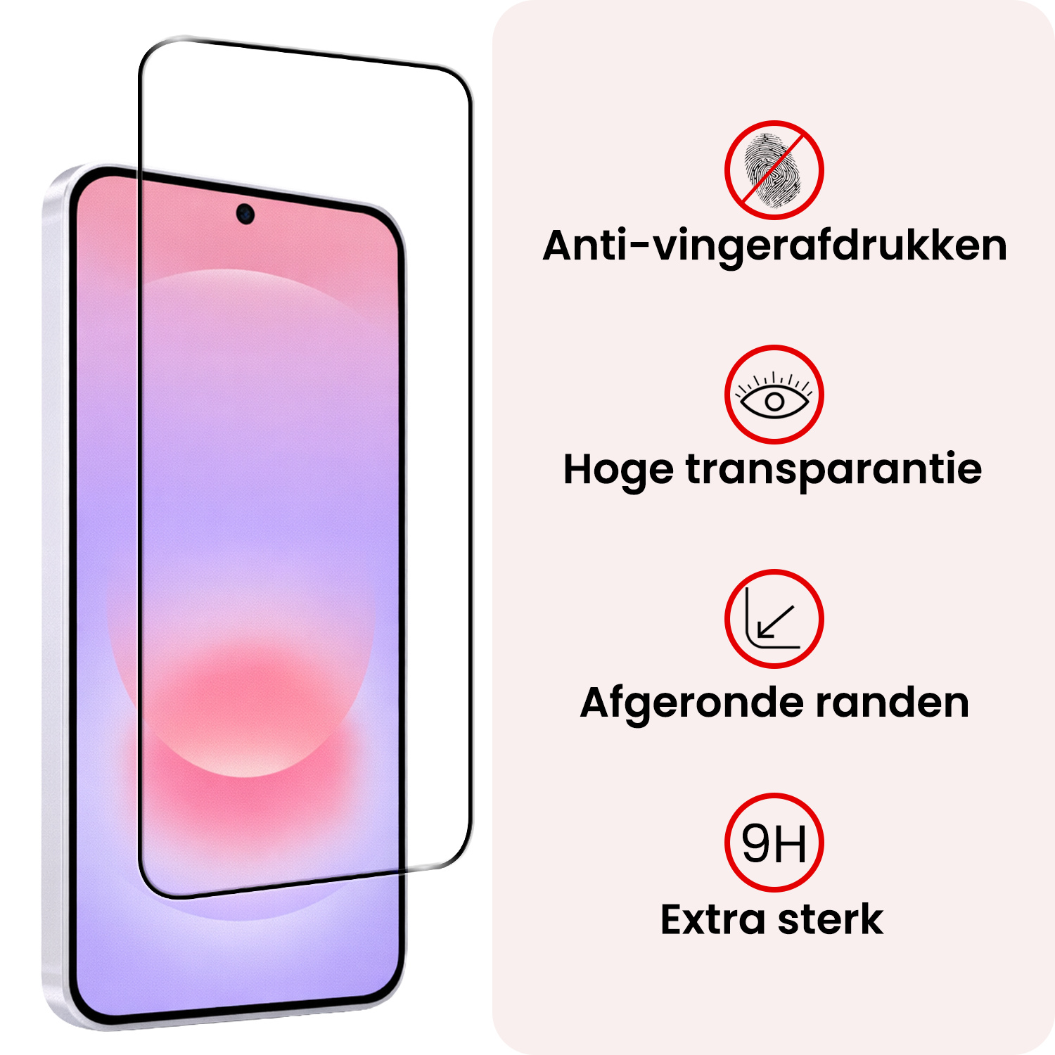 NoXx NoXx Samsung Galaxy A37 Screenprotector Glas Full Cover