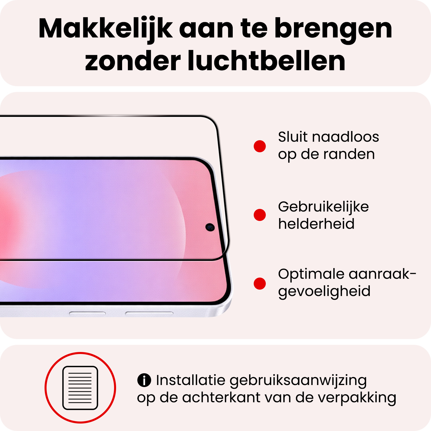 NoXx NoXx Samsung Galaxy A37 Screenprotector Glas Full Cover