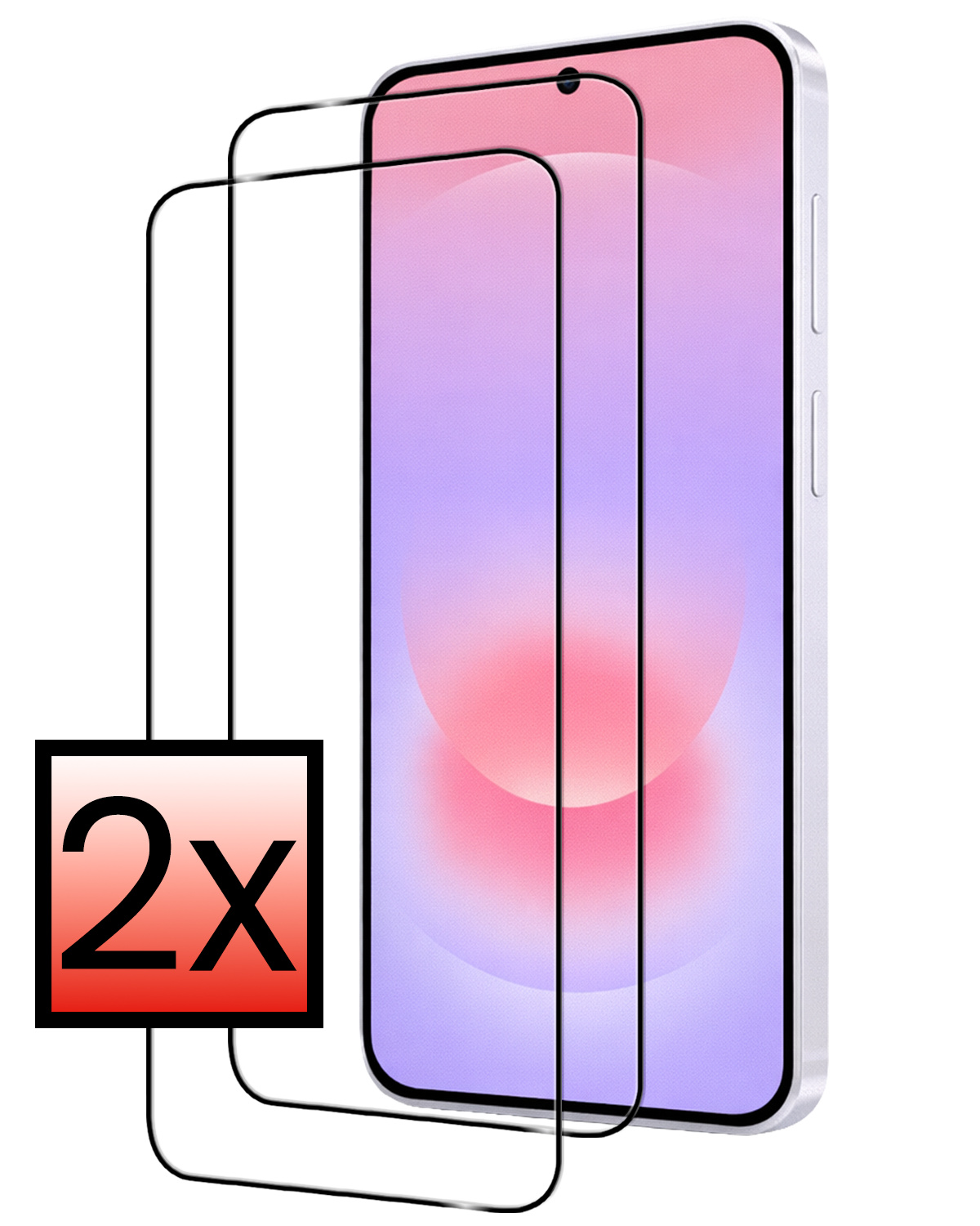 NoXx NoXx Samsung Galaxy A37 Screenprotector Glas Full Cover - 2 PACK