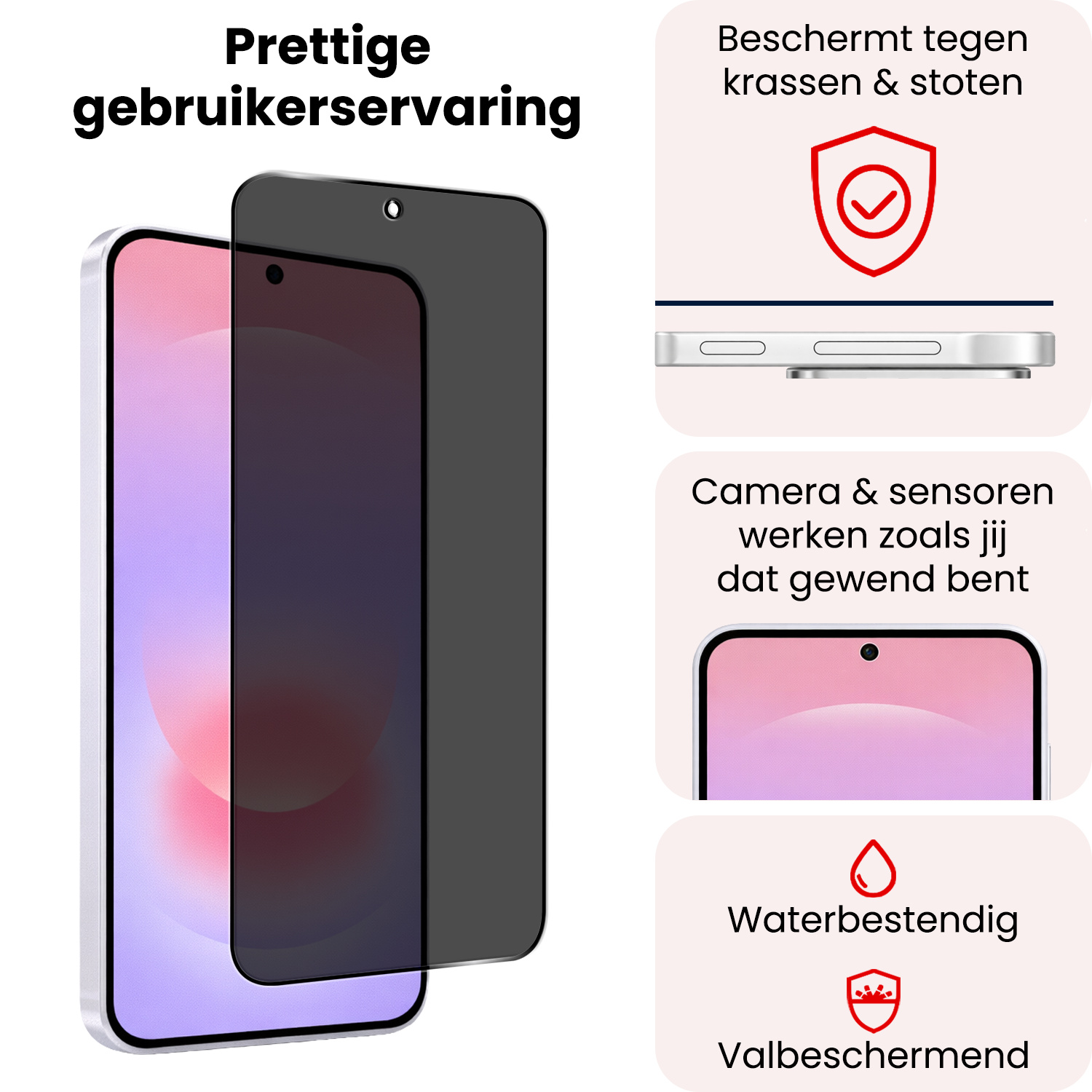 NoXx NoXx Samsung Galaxy A37 Screenprotector Glas Privacy - 2 PACK