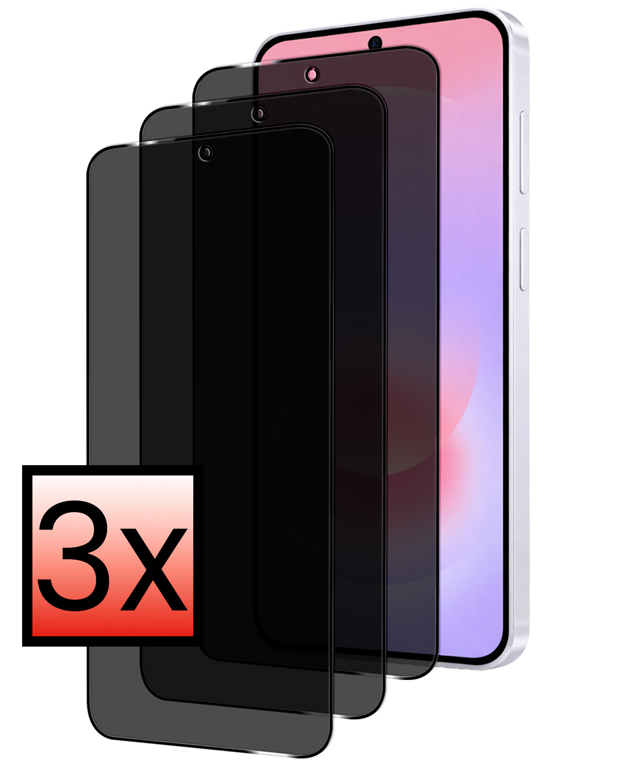 NoXx NoXx Samsung Galaxy A37 Screenprotector Glas Privacy - 3 PACK