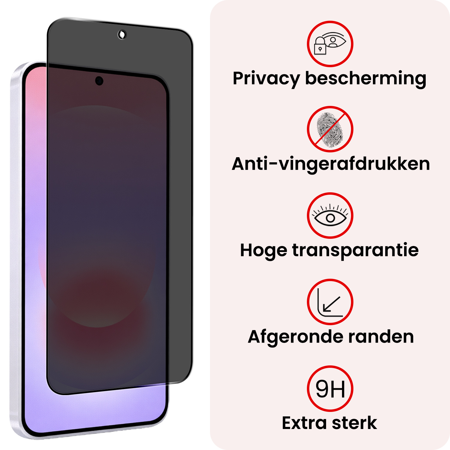 NoXx NoXx Samsung Galaxy A37 Screenprotector Glas Privacy - 3 PACK