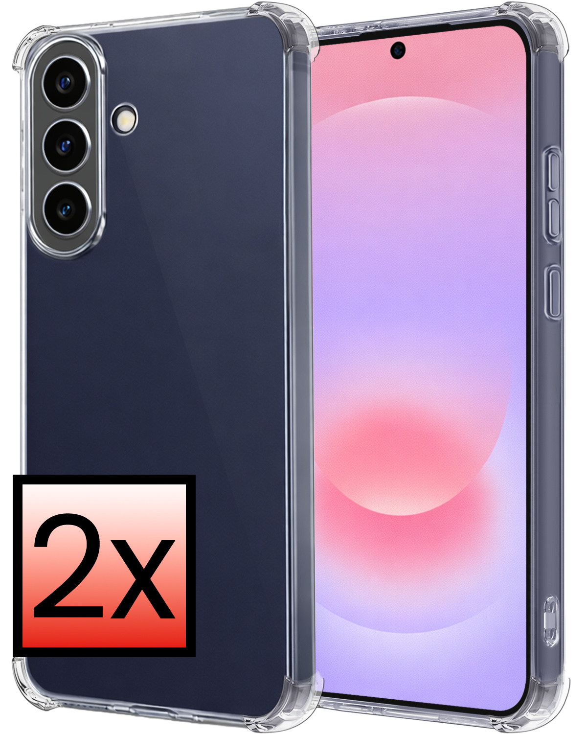 NoXx NoXx Samsung Galaxy A37 Hoesje Shockproof - Transparant - 2 PACK