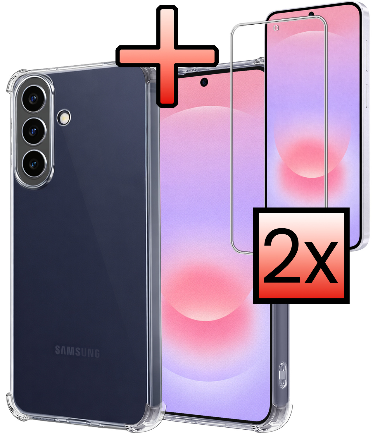 NoXx NoXx Samsung Galaxy A37 Hoesje Shockproof Met 2x Screenprotector