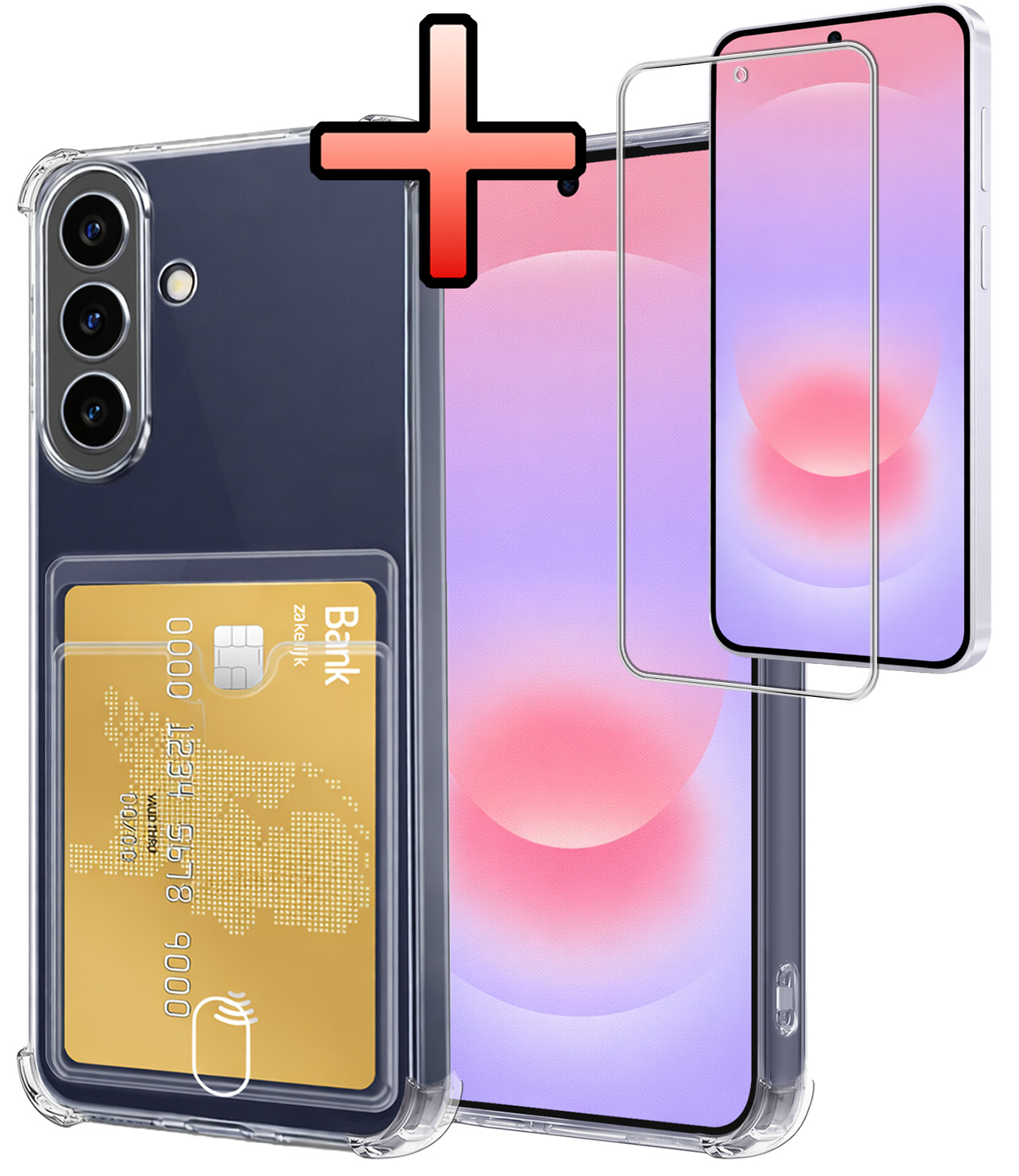 NoXx NoXx Samsung Galaxy A37 Hoesje Pashouder Met 2x Screenprotector