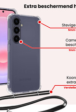 NoXx NoXx Samsung Galaxy A37 Hoesje Transparant Shockproof Met Zwart Koord