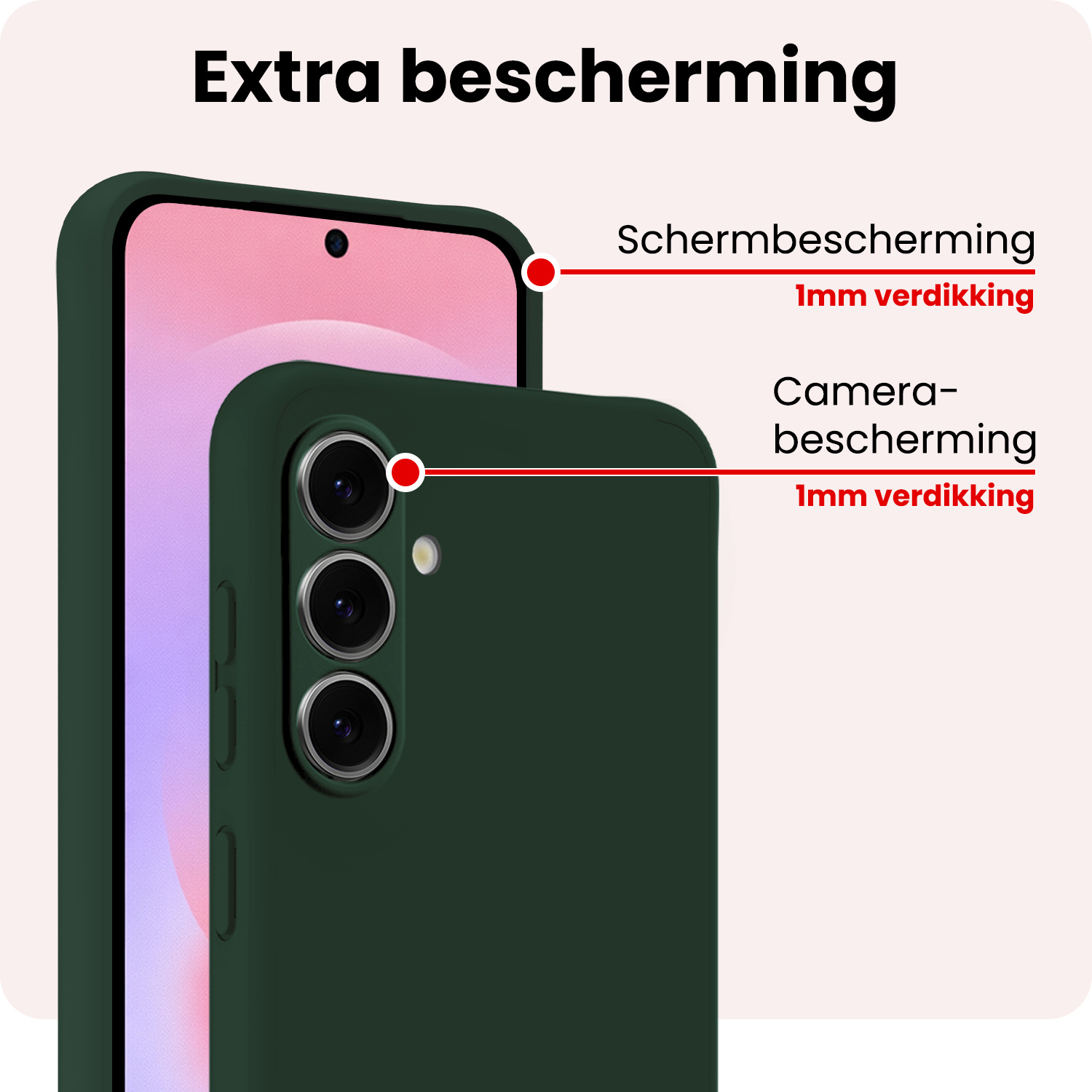 NoXx NoXx Samsung Galaxy A37 Hoesje Siliconen - Donkergroen