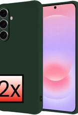 NoXx NoXx Samsung Galaxy A37 Hoesje Siliconen - Donkergroen - 2 PACK