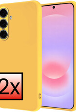 NoXx NoXx Samsung Galaxy A37 Hoesje Siliconen - Geel - 2 PACK