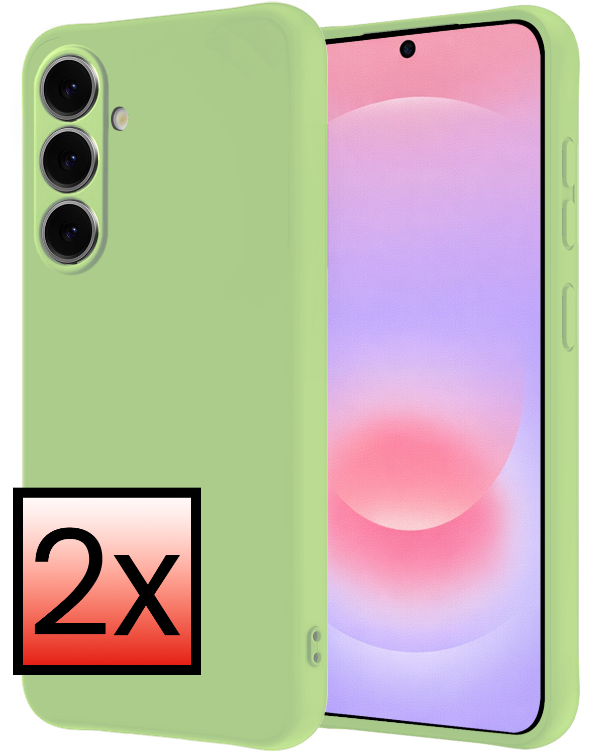 NoXx NoXx Samsung Galaxy A37 Hoesje Siliconen - Groen - 2 PACK