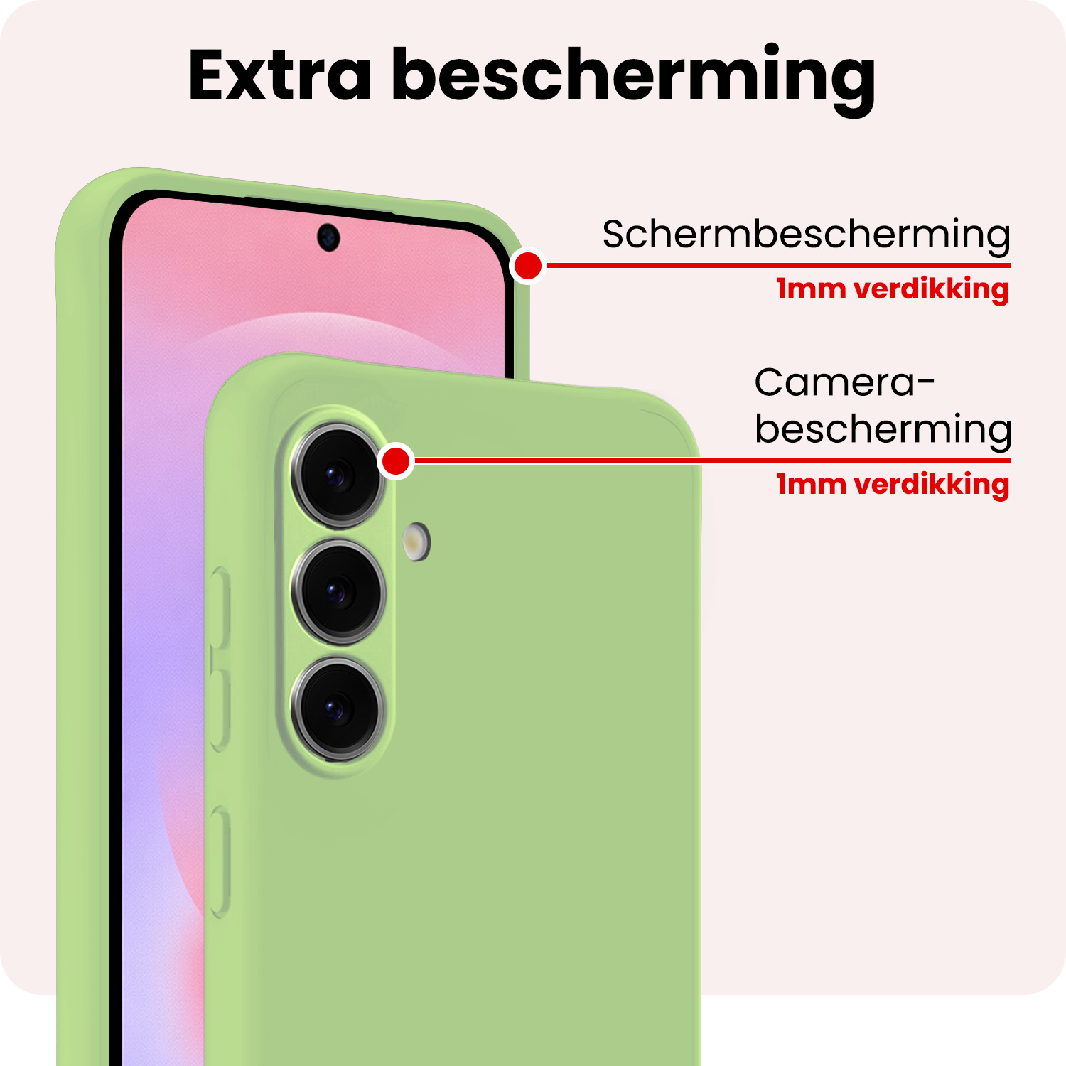 NoXx NoXx Samsung Galaxy A37 Hoesje Siliconen - Groen - 2 PACK