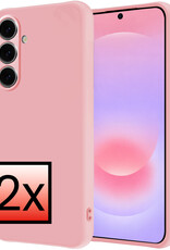 NoXx NoXx Samsung Galaxy A37 Hoesje Siliconen - Lichtroze - 2 PACK