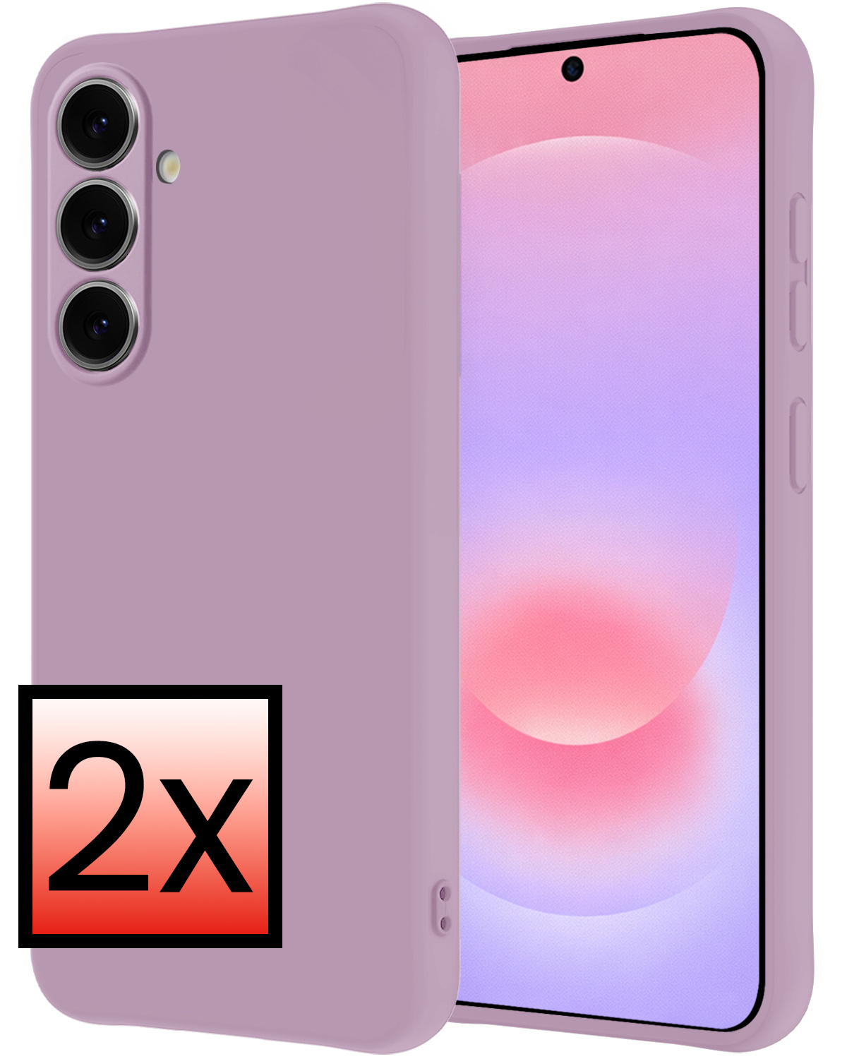 NoXx NoXx Samsung Galaxy A37 Hoesje Siliconen - Lila - 2 PACK