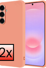 NoXx NoXx Samsung Galaxy A37 Hoesje Siliconen - Perzik - 2 PACK