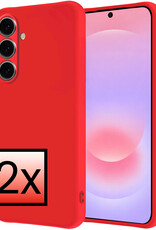 NoXx NoXx Samsung Galaxy A37 Hoesje Siliconen - Rood - 2 PACK