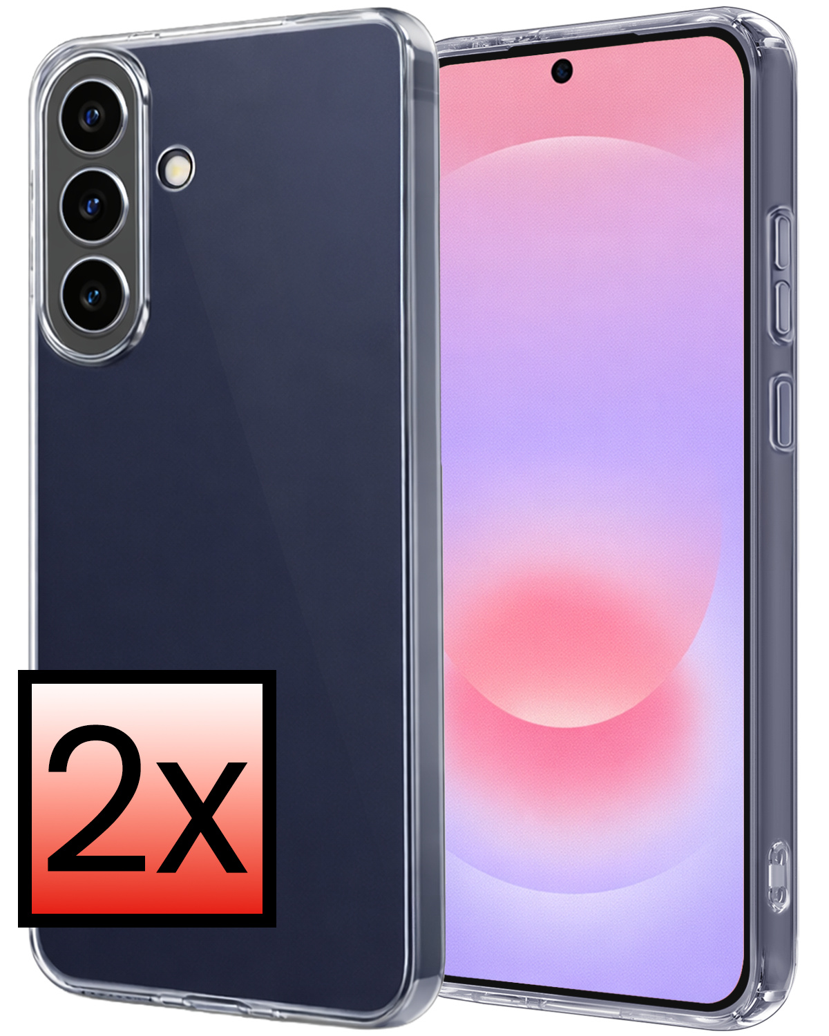 NoXx NoXx Samsung Galaxy A37 Hoesje Siliconen - Transparant - 2 PACK