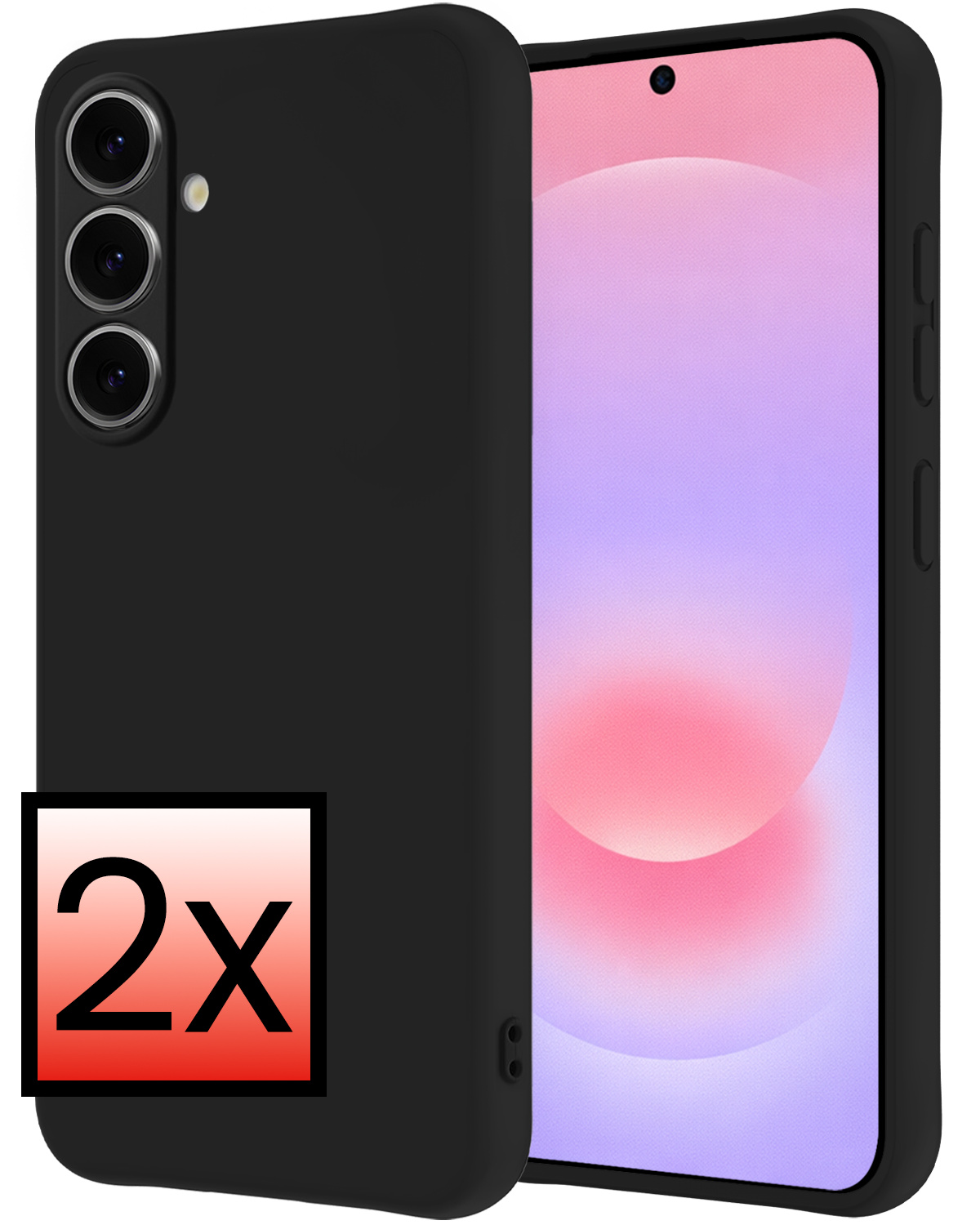 NoXx NoXx Samsung Galaxy A37 Hoesje Siliconen - Zwart - 2 PACK