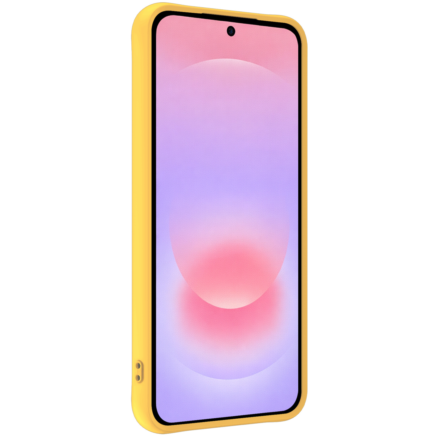 NoXx NoXx Samsung Galaxy A37 Hoesje Siliconen Met Screenprotector - Geel