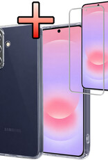 NoXx NoXx Samsung Galaxy A37 Hoesje Siliconen Met Screenprotector - Transparant