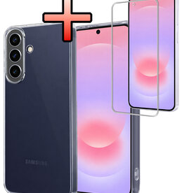 NoXx NoXx Samsung Galaxy A37 Hoesje Siliconen Met Screenprotector - Transparant