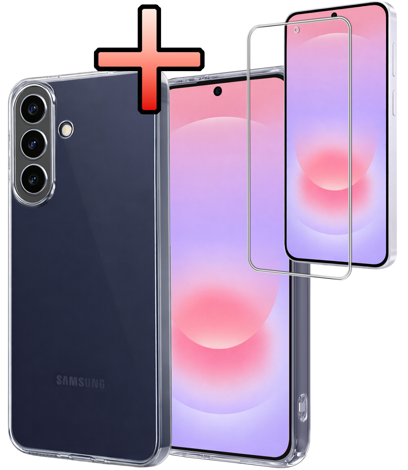 NoXx NoXx Samsung Galaxy A37 Hoesje Siliconen Met Screenprotector - Transparant