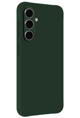 NoXx NoXx Samsung Galaxy A37 Hoesje Siliconen Met 2x Screenprotector - Donkergroen