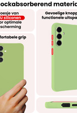 NoXx NoXx Samsung Galaxy A37 Hoesje Siliconen Met 2x Screenprotector - Groen