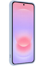 NoXx NoXx Samsung Galaxy A37 Hoesje Siliconen Met 2x Screenprotector - Lichtblauw