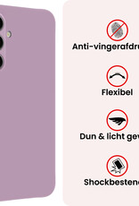 NoXx NoXx Samsung Galaxy A37 Hoesje Siliconen Met 2x Screenprotector - Lila