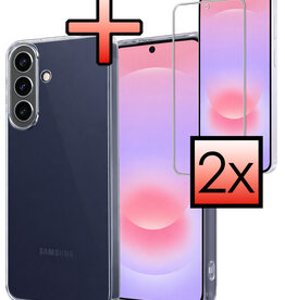 NoXx NoXx Samsung Galaxy A37 Hoesje Siliconen Met 2x Screenprotector - Transparant