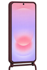 NoXx NoXx Samsung Galaxy A37 Hoesje Pashouder met Koord - Aubergine - 2 PACK