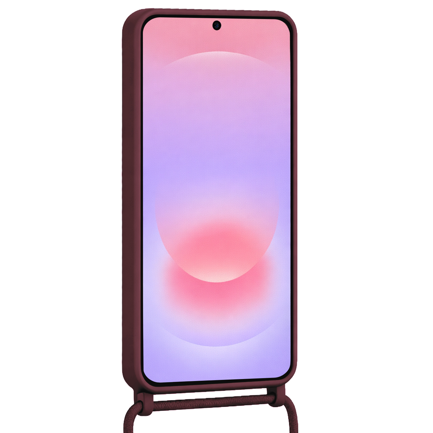 NoXx NoXx Samsung Galaxy A37 Hoesje Pashouder met Koord - Aubergine - 2 PACK