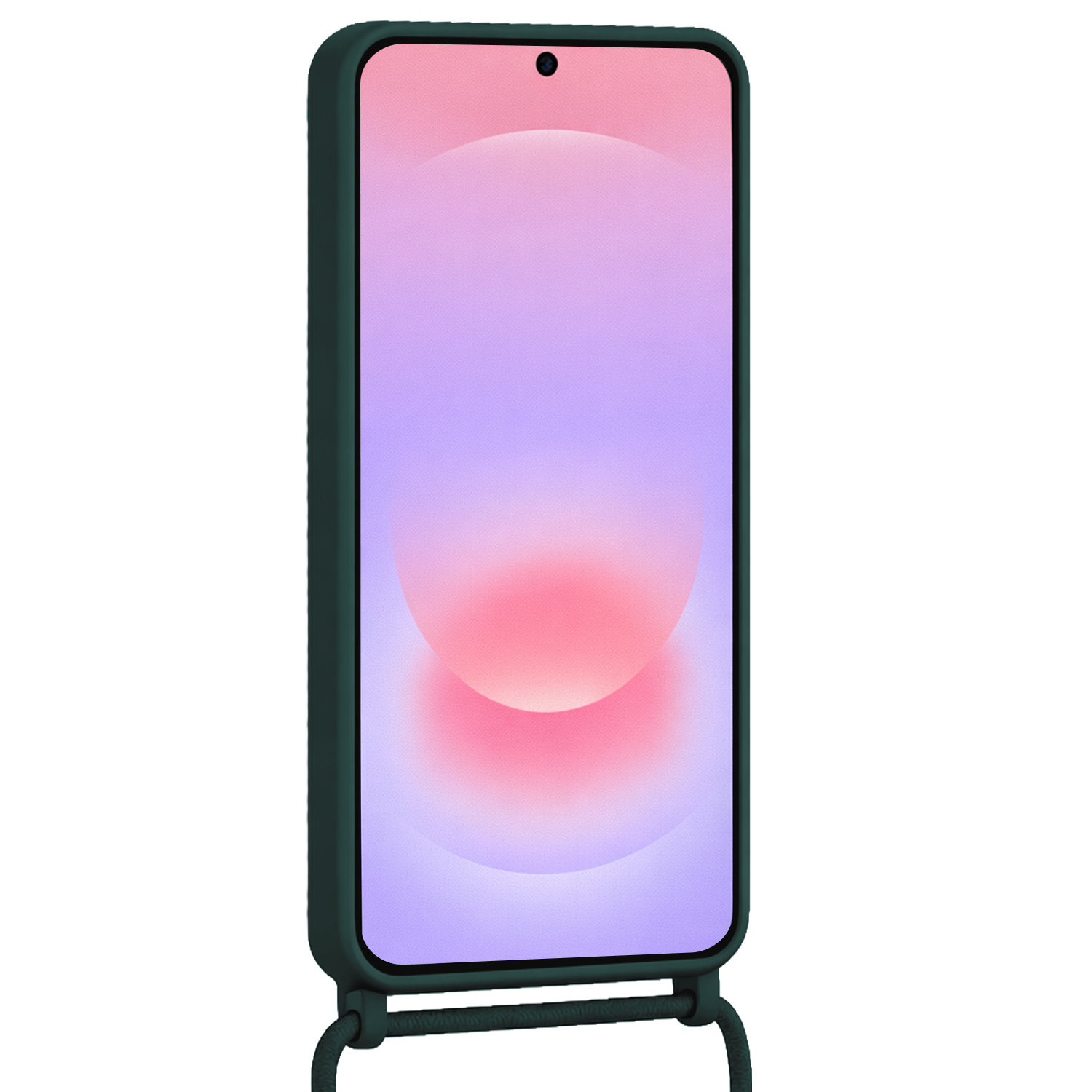 NoXx NoXx Samsung Galaxy A37 Hoesje Pashouder met Koord Met Screenprotector - Donkergroen