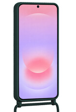 NoXx NoXx Samsung Galaxy A37 Hoesje Pashouder met Koord Met 2x Screenprotector - Donkergroen