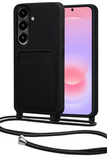 NoXx NoXx Samsung Galaxy A37 Hoesje Pashouder met Koord - Zwart