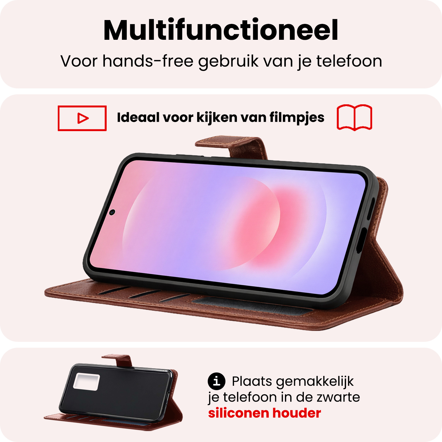 NoXx NoXx Samsung Galaxy A37 Hoesje Bookcase - Bruin