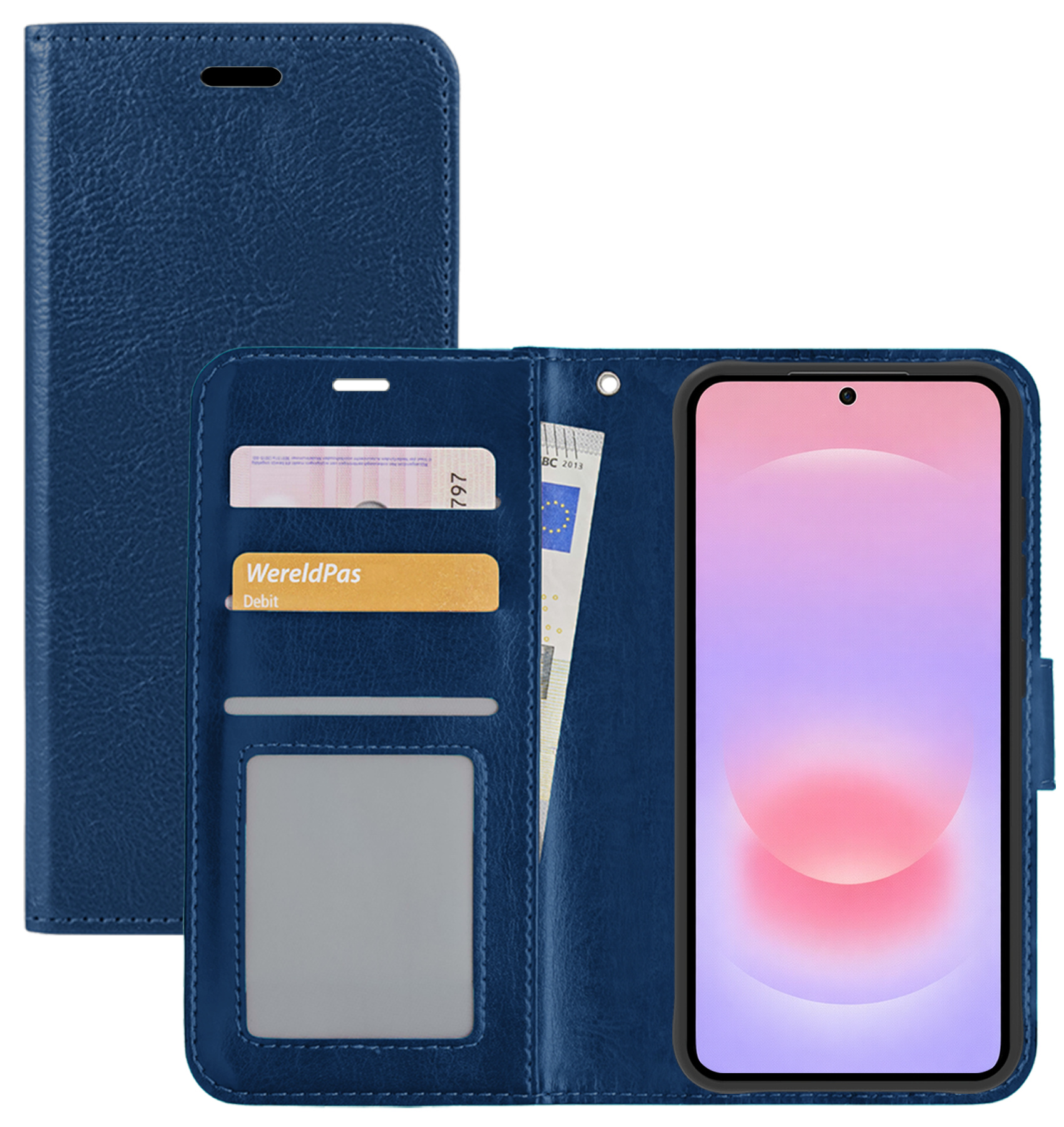 NoXx NoXx Samsung Galaxy A37 Hoesje Bookcase - Donkerblauw