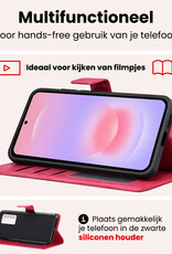 NoXx NoXx Samsung Galaxy A37 Hoesje Bookcase - Donkerroze