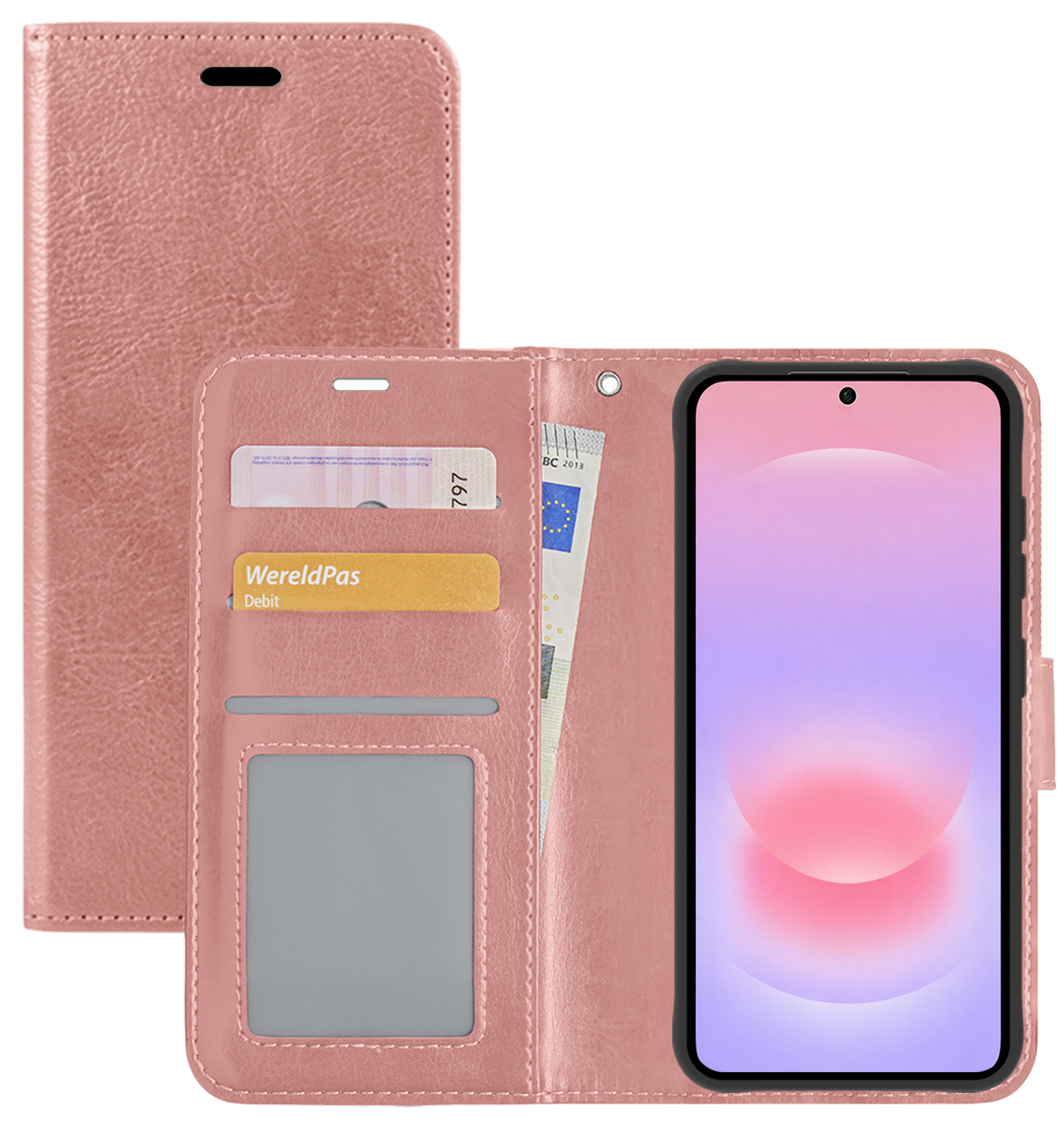 NoXx NoXx Samsung Galaxy A37 Hoesje Bookcase - Rose Goud