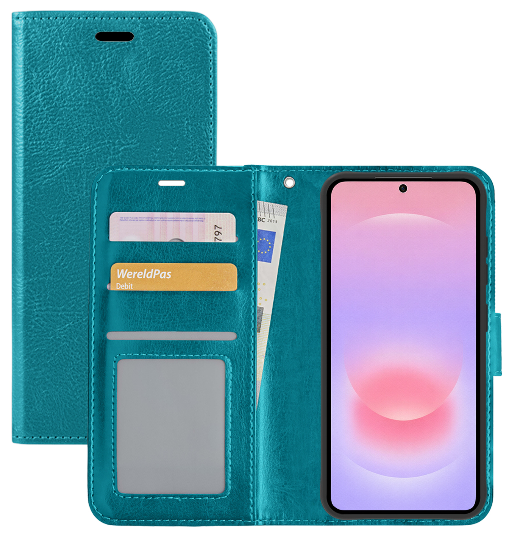 NoXx NoXx Samsung Galaxy A37 Hoesje Bookcase - Turquoise
