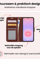 NoXx NoXx Samsung Galaxy A37 Hoesje Bookcase Met Screenprotector - Bruin