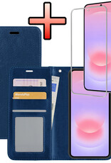 NoXx NoXx Samsung Galaxy A37 Hoesje Bookcase Met Screenprotector - Donkerblauw