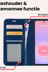 NoXx NoXx Samsung Galaxy A37 Hoesje Bookcase Met Screenprotector - Donkerblauw