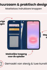 NoXx NoXx Samsung Galaxy A37 Hoesje Bookcase Met Screenprotector - Donkerblauw