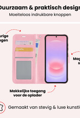 NoXx NoXx Samsung Galaxy A37 Hoesje Bookcase Met Screenprotector - Lichtroze