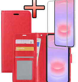 NoXx NoXx Samsung Galaxy A37 Hoesje Bookcase Met Screenprotector - Rood