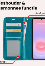 NoXx NoXx Samsung Galaxy A37 Hoesje Bookcase Met Screenprotector - Turquoise