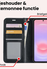 NoXx NoXx Samsung Galaxy A37 Hoesje Bookcase Met Screenprotector - Zwart