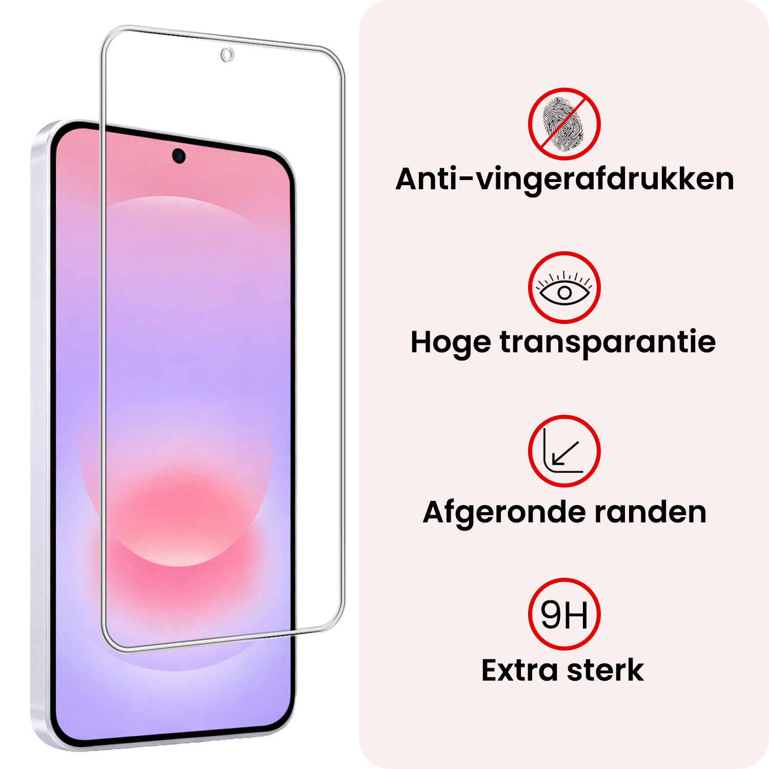 NoXx NoXx Samsung Galaxy A37 Hoesje Bookcase Met 2x Screenprotector - Paars