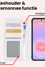 NoXx NoXx Samsung Galaxy A37 Hoesje Bookcase Met 2x Screenprotector - Wit